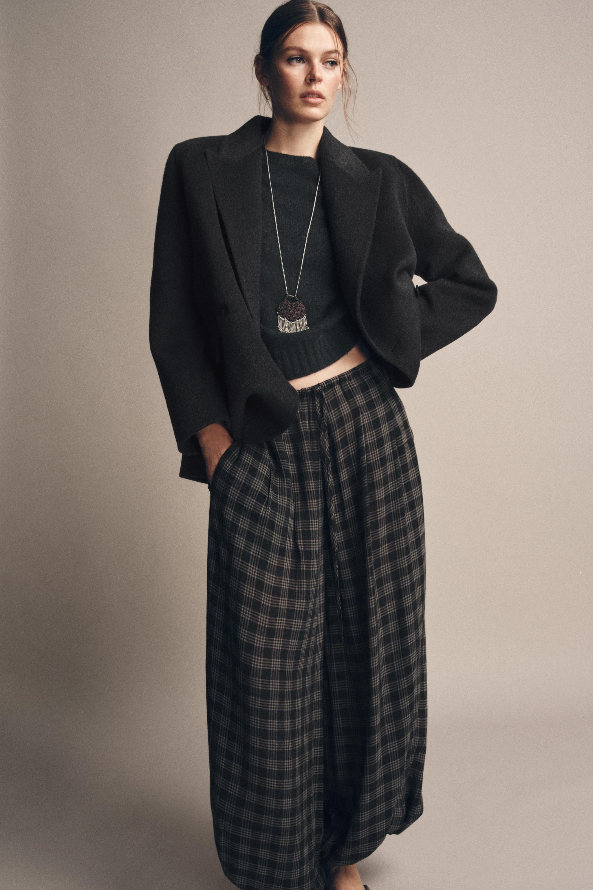 DOUBLE BREASTED WOOL BLEND BLAZER ZW COLLECTION